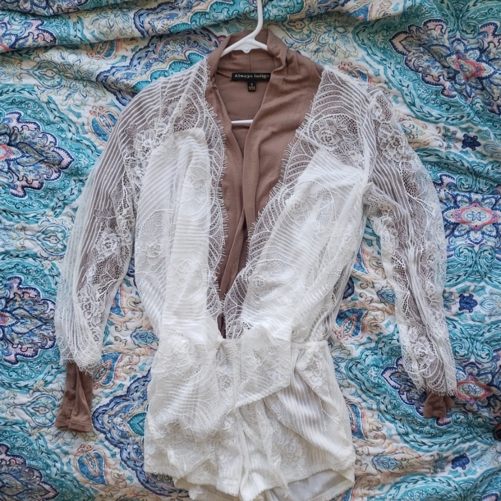 Lace Shorts Romper